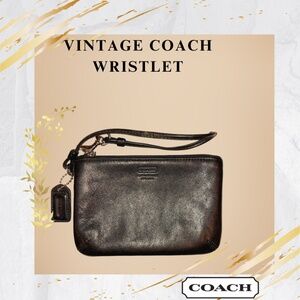 Vintage 90’s COACH BLACK Leather WRISTLET